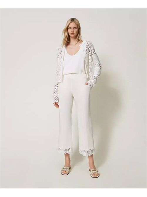 pantalone donna bianco TWINSET | TT2094/00282